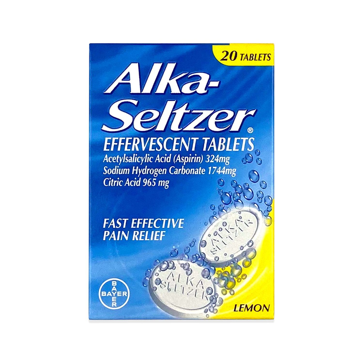 Effervescent Tablets Lemon 20 Pack Alka-seltzer | ALDI.IE